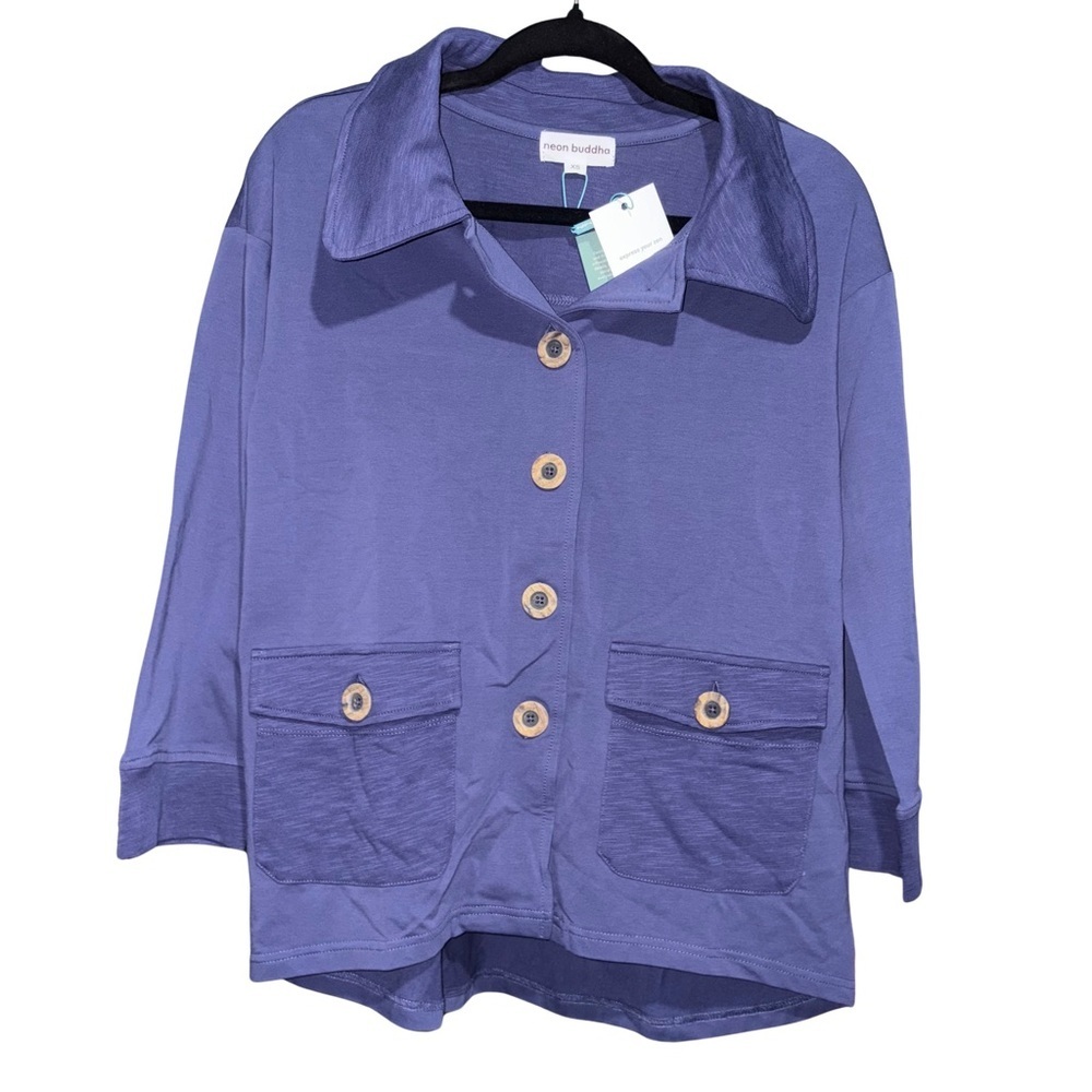 Neon Buddha Blue Shacket NWT